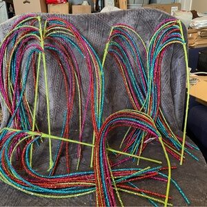 Lot of 6 Colorful Christmas Tree Picks